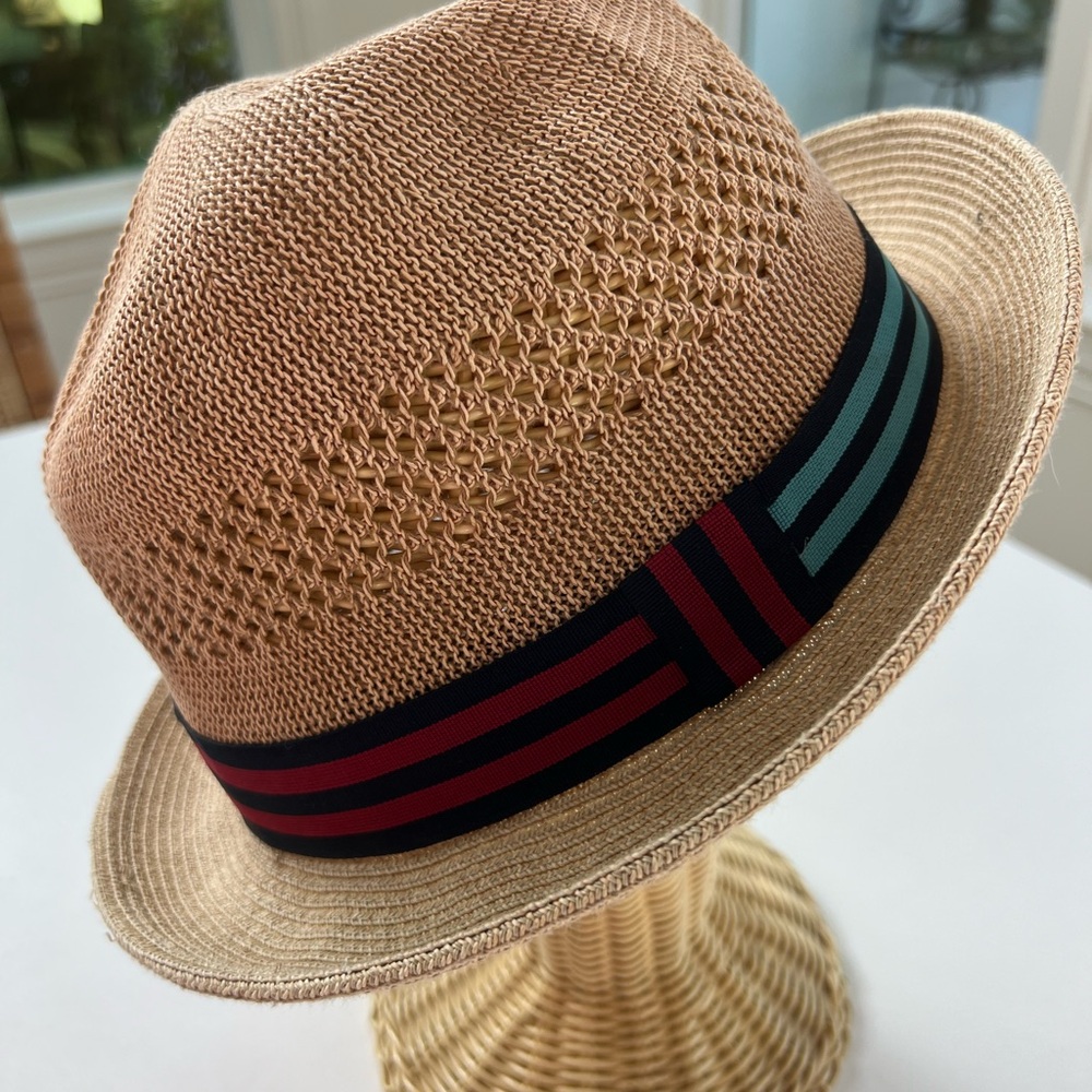 Bailey Of Hollywood Tan and Black Fedora Hat - Picture 5 of 9